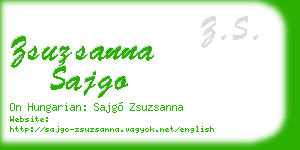 zsuzsanna sajgo business card