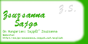 zsuzsanna sajgo business card